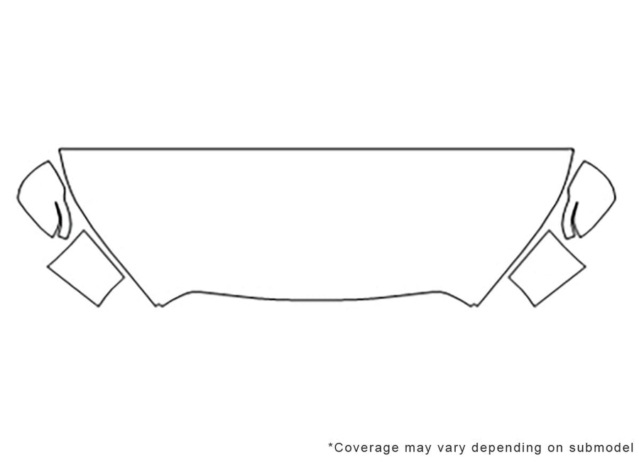 ascent Avery Dennison Clear Bra Hood Precut PPF Diagram