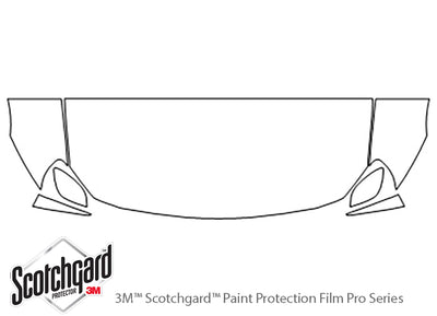 brz 3M Clear Bra Hood Precut PPF Diagram