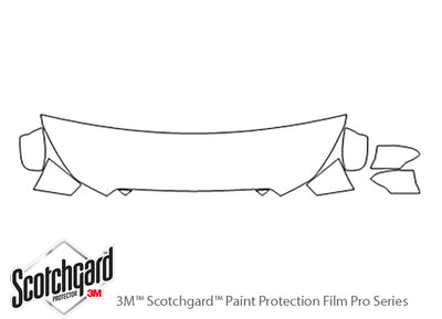 crosstrek 3M Clear Bra Hood Precut PPF Diagram