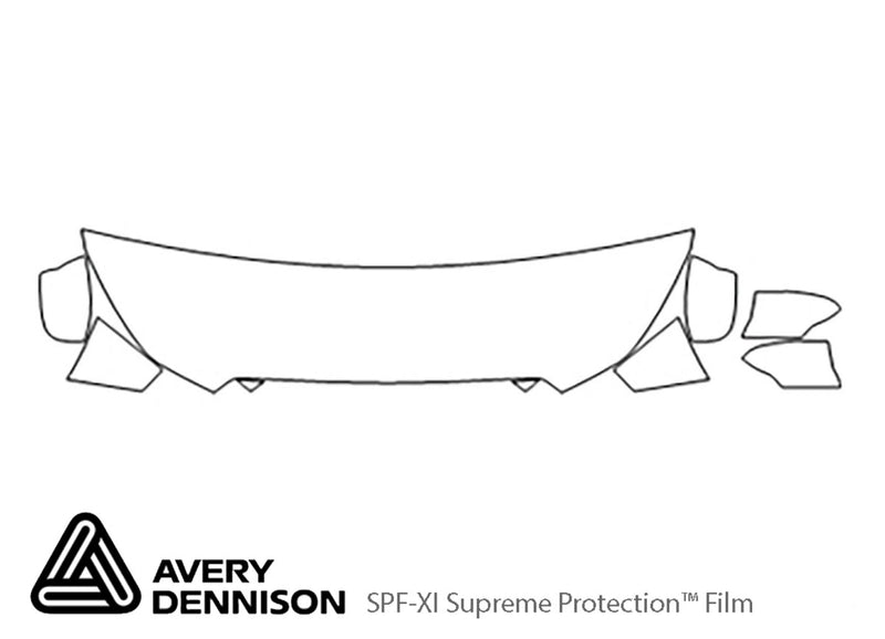 crosstrek Avery Dennison Clear Bra Hood Precut PPF Diagram