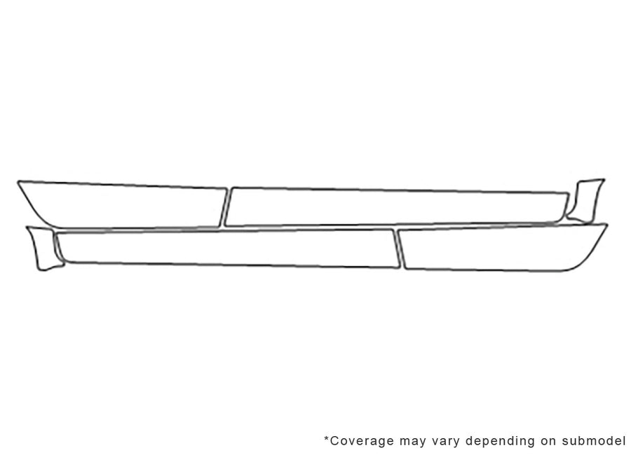 crosstrek 3M Clear Bra Door Splash Precut PPF Diagram