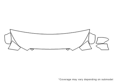 crosstrek 3M Clear Bra Hood Precut PPF Diagram