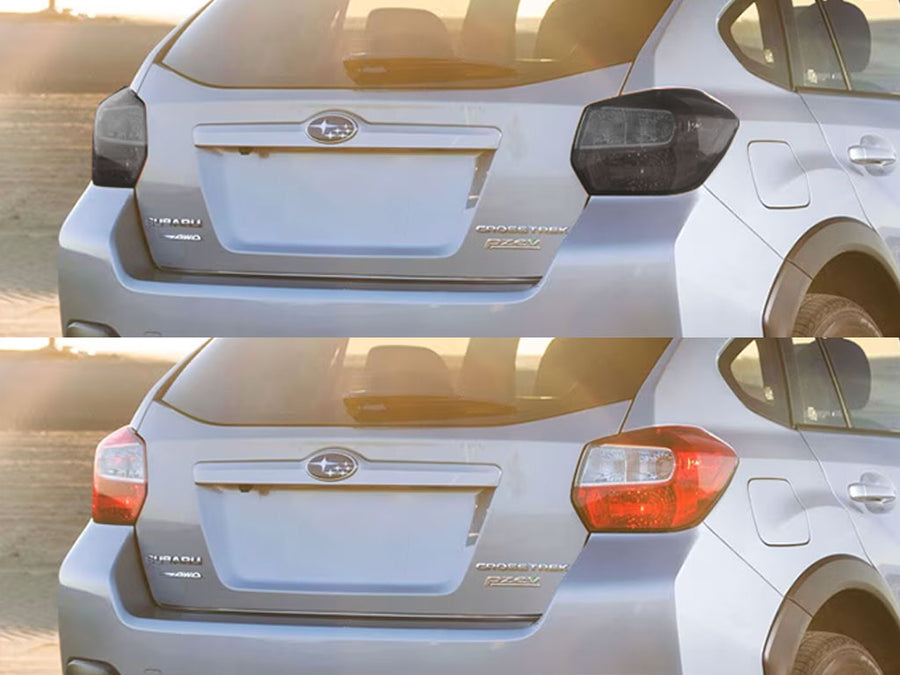 crosstrek Before and After Smoked Taillights
