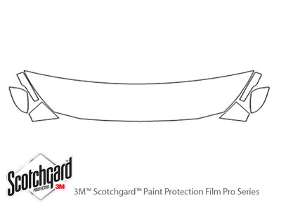 crosstrek 3M Clear Bra Hood Precut PPF Diagram