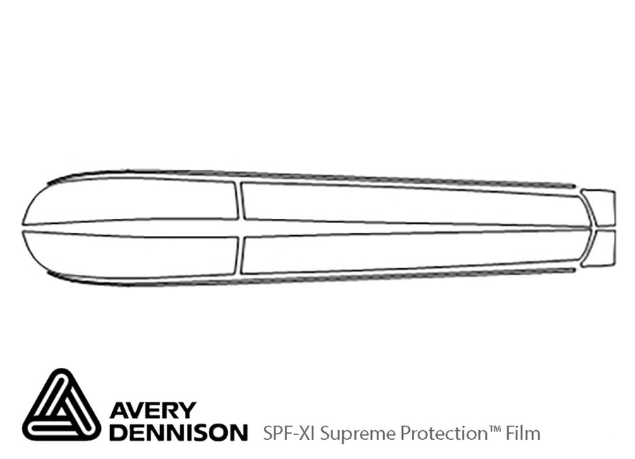 crosstrek Avery Dennison Clear Bra Door Cup Precut PPF Diagram