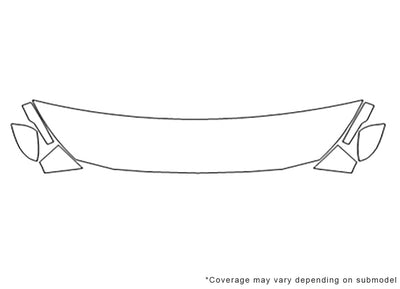 crosstrek 3M Clear Bra Hood Precut PPF Diagram