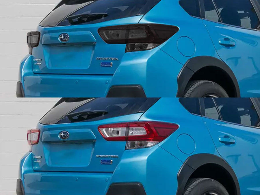 crosstrek Before and After Smoked Taillights