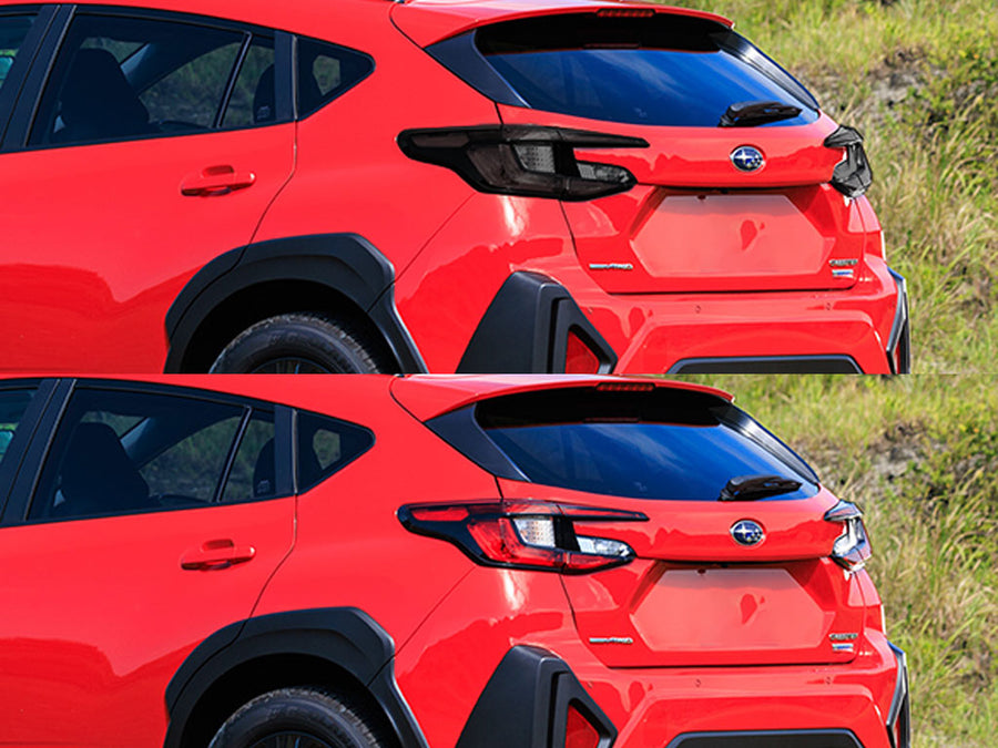crosstrek Before and After Smoked Taillights
