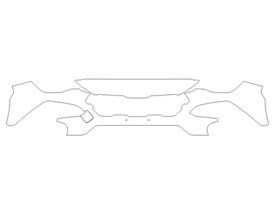 crosstrek 3M Clear Bra Bumper Precut PPF Diagram