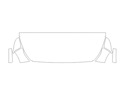 crosstrek 3M Clear Bra Hood Precut PPF Diagram