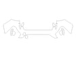 crosstrek 3M Clear Bra Door Cup Precut PPF Diagram