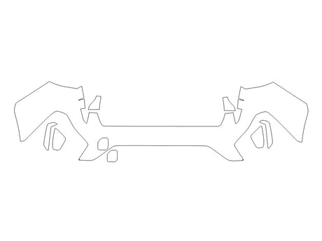 crosstrek 3M Clear Bra Door Cup Precut PPF Diagram