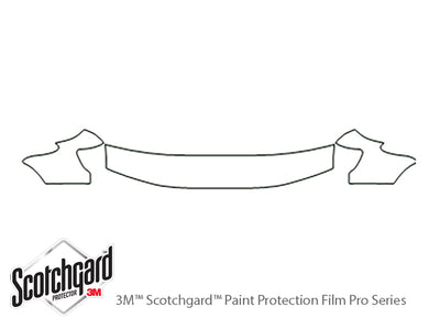 forester 3M Clear Bra Hood Precut PPF Diagram