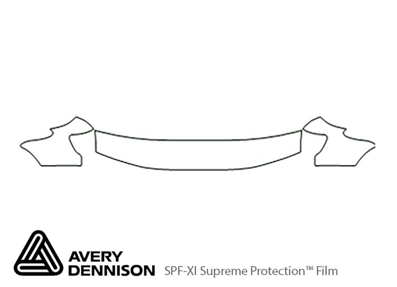 forester Avery Dennison Clear Bra Hood Precut PPF Diagram