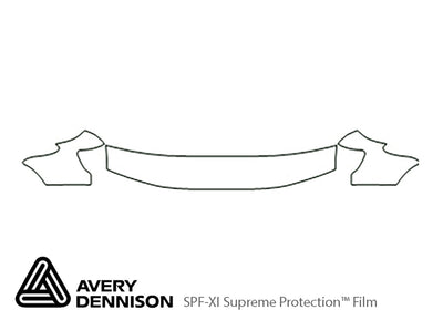 forester Avery Dennison Clear Bra Hood Precut PPF Diagram