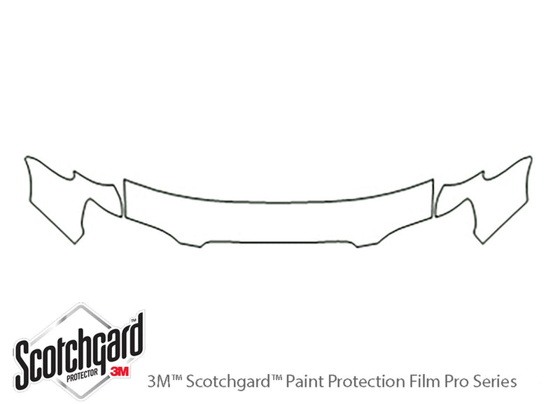 forester 3M Clear Bra Hood Precut PPF Diagram