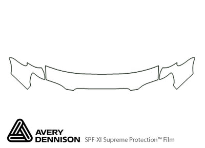 forester Avery Dennison Clear Bra Hood Precut PPF Diagram