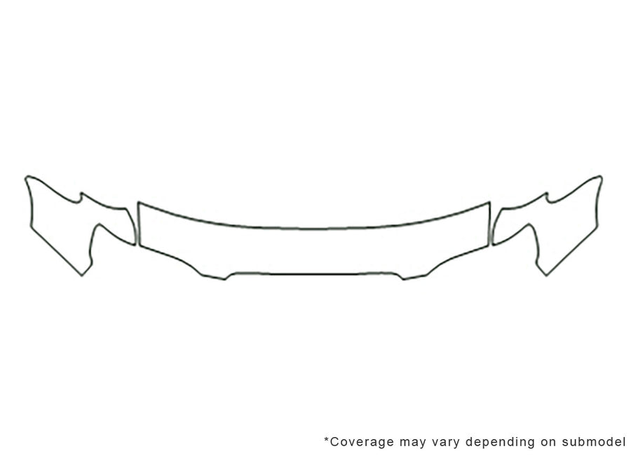 forester 3M Clear Bra Hood Precut PPF Diagram