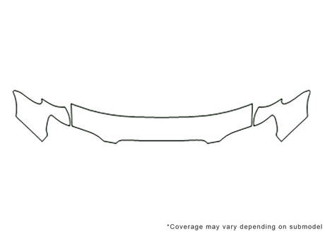 forester Avery Dennison Clear Bra Hood Precut PPF Diagram