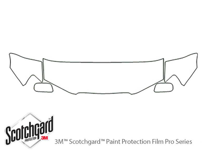 forester 3M Clear Bra Hood Precut PPF Diagram