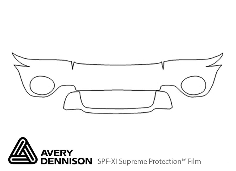 forester Avery Dennison Clear Bra Bumper Precut PPF Diagram