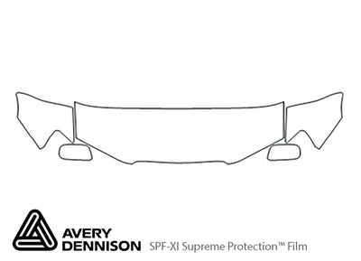 forester Avery Dennison Clear Bra Hood Precut PPF Diagram