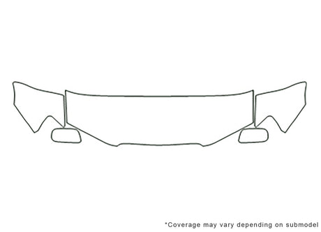 forester Avery Dennison Clear Bra Hood Precut PPF Diagram