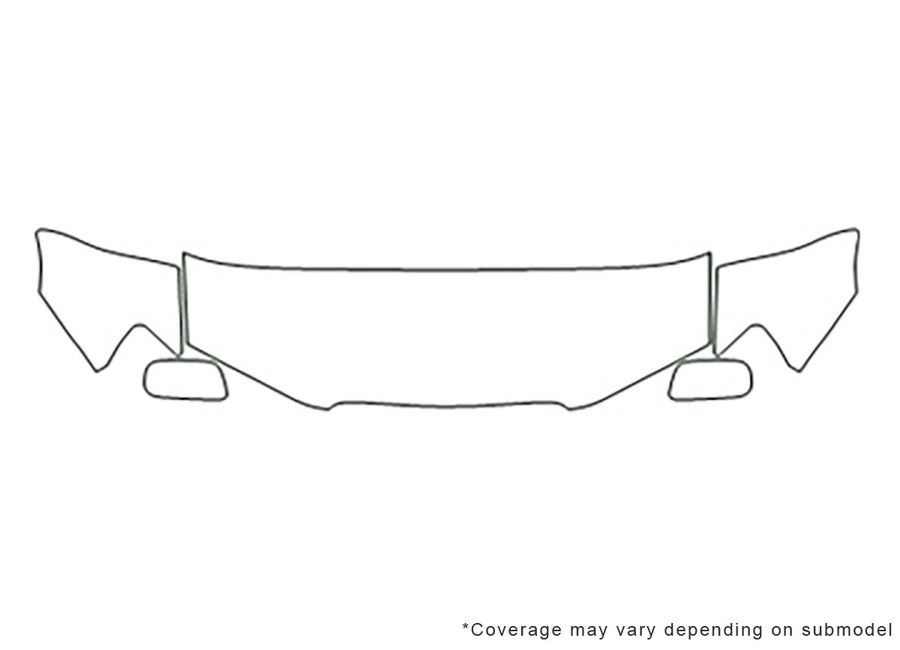 forester Avery Dennison Clear Bra Hood Precut PPF Diagram