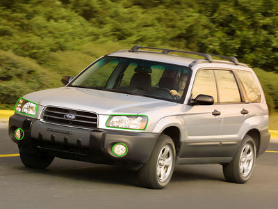 subaru forester 2003-2005 Headlight Protection Installation Location