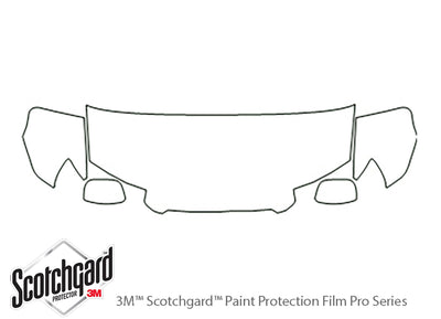 forester 3M Clear Bra Hood Precut PPF Diagram