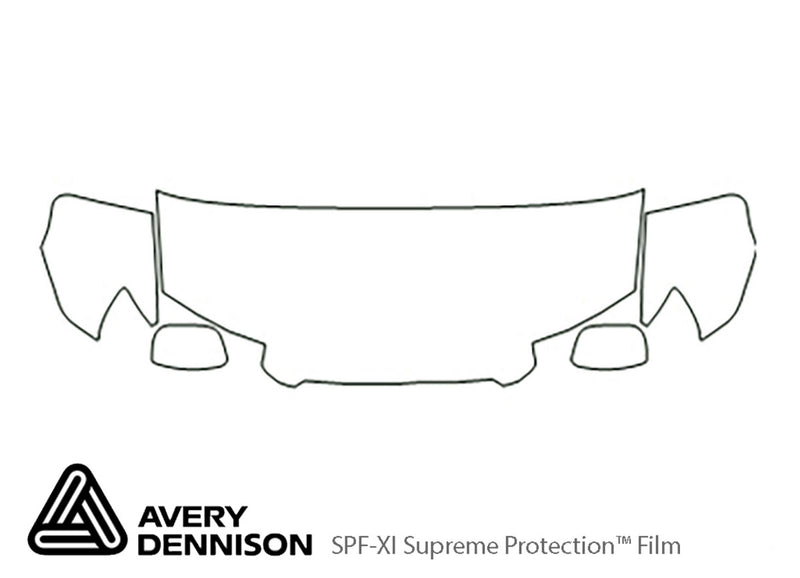 forester Avery Dennison Clear Bra Hood Precut PPF Diagram