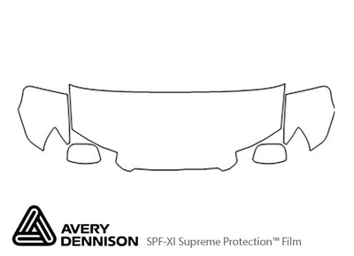 forester Avery Dennison Clear Bra Hood Precut PPF Diagram