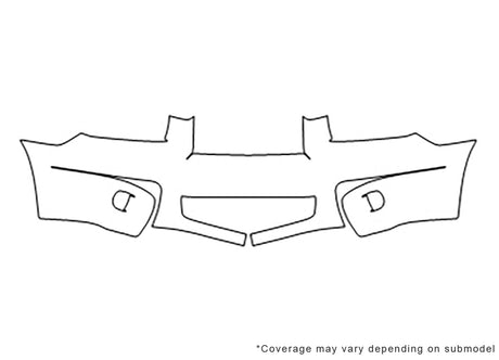 forester 3M Clear Bra Bumper Precut PPF Diagram