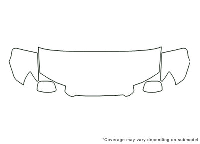 forester 3M Clear Bra Hood Precut PPF Diagram