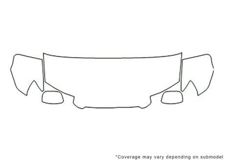 forester 3M Clear Bra Hood Precut PPF Diagram