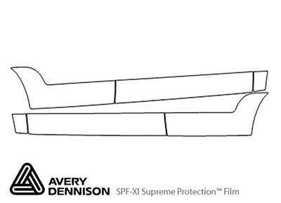 forester Avery Dennison Clear Bra Door Cup Precut PPF Diagram