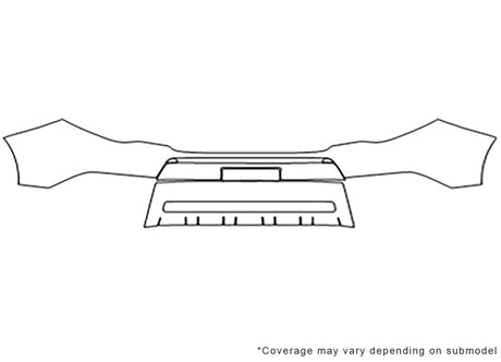 forester 3M Clear Bra Bumper Precut PPF Diagram