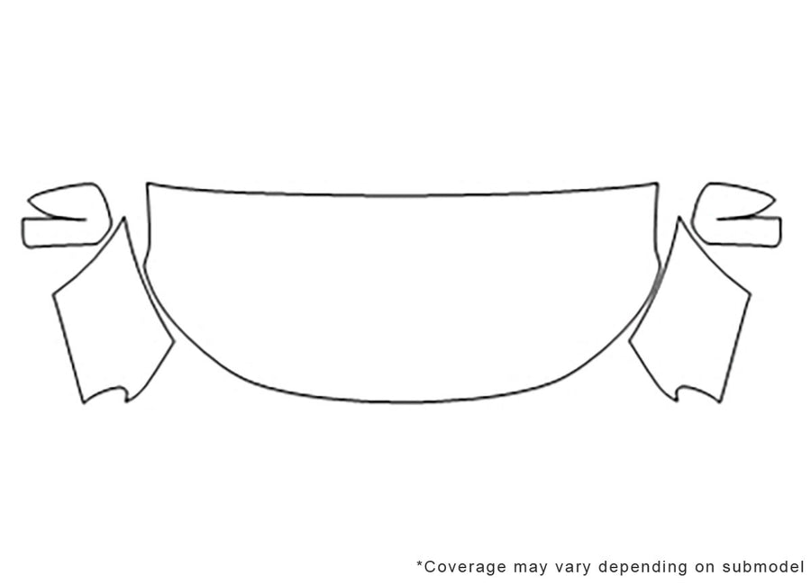 forester 3M Clear Bra Hood Precut PPF Diagram