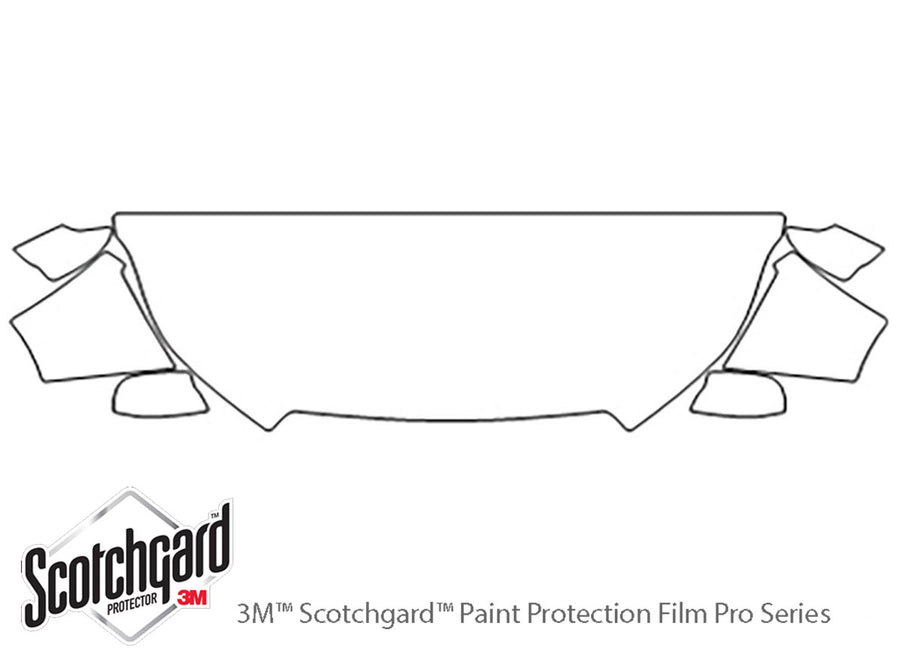 forester 3M Clear Bra Hood Precut PPF Diagram