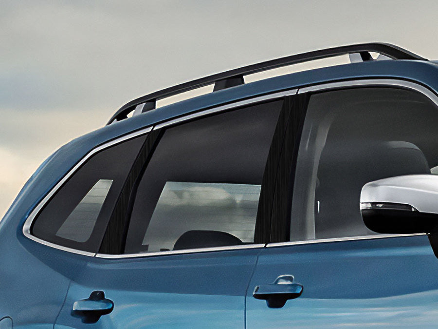 subaru forester 2014-2018 Brushed Aluminum Black Pillar Cover Diagram