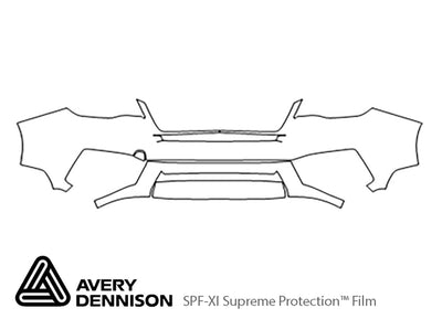 forester Avery Dennison Clear Bra Bumper Precut PPF Diagram