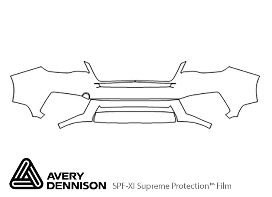 forester Avery Dennison Clear Bra Bumper Precut PPF Diagram