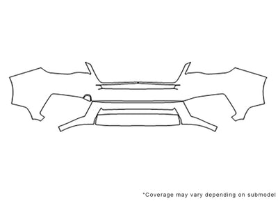 forester 3M Clear Bra Bumper Precut PPF Diagram