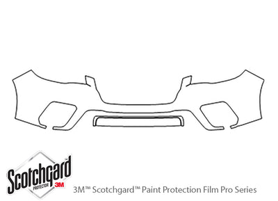 forester 3M Clear Bra Bumper Precut PPF Diagram