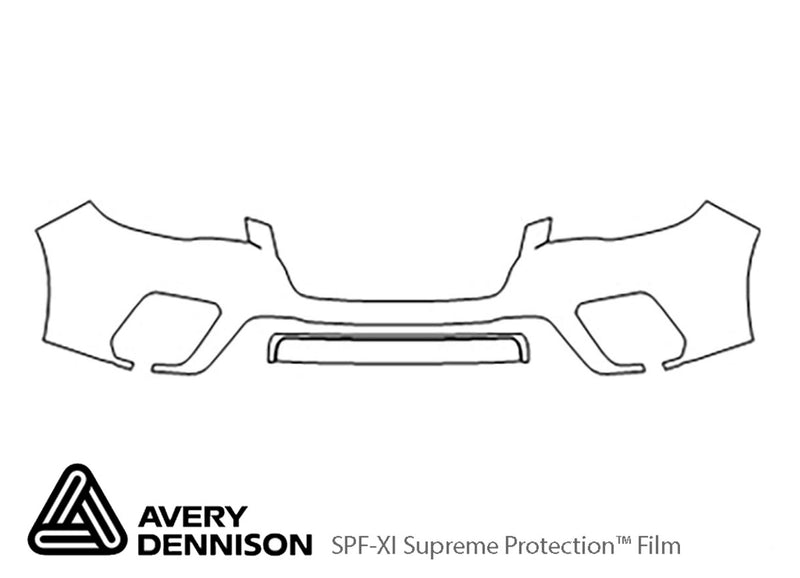 forester Avery Dennison Clear Bra Bumper Precut PPF Diagram