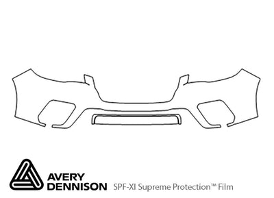 forester Avery Dennison Clear Bra Bumper Precut PPF Diagram