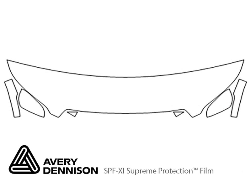 forester Avery Dennison Clear Bra Hood Precut PPF Diagram