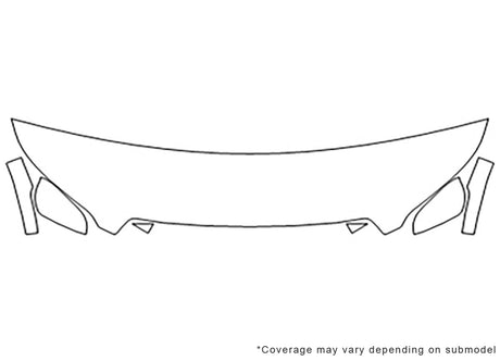 forester 3M Clear Bra Hood Precut PPF Diagram
