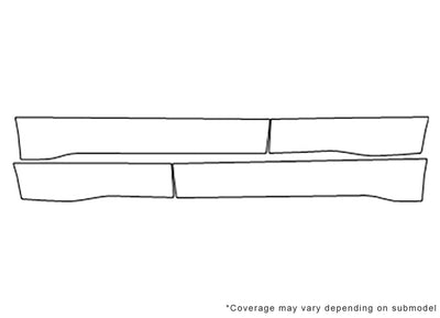 forester 3M Clear Bra Door Cup Precut PPF Diagram