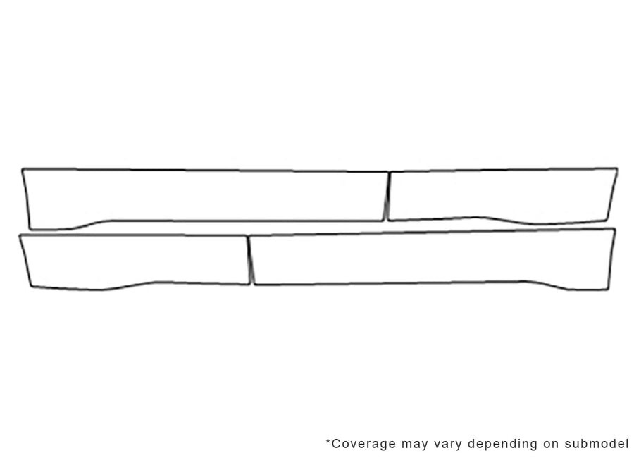 forester 3M Clear Bra Door Cup Precut PPF Diagram